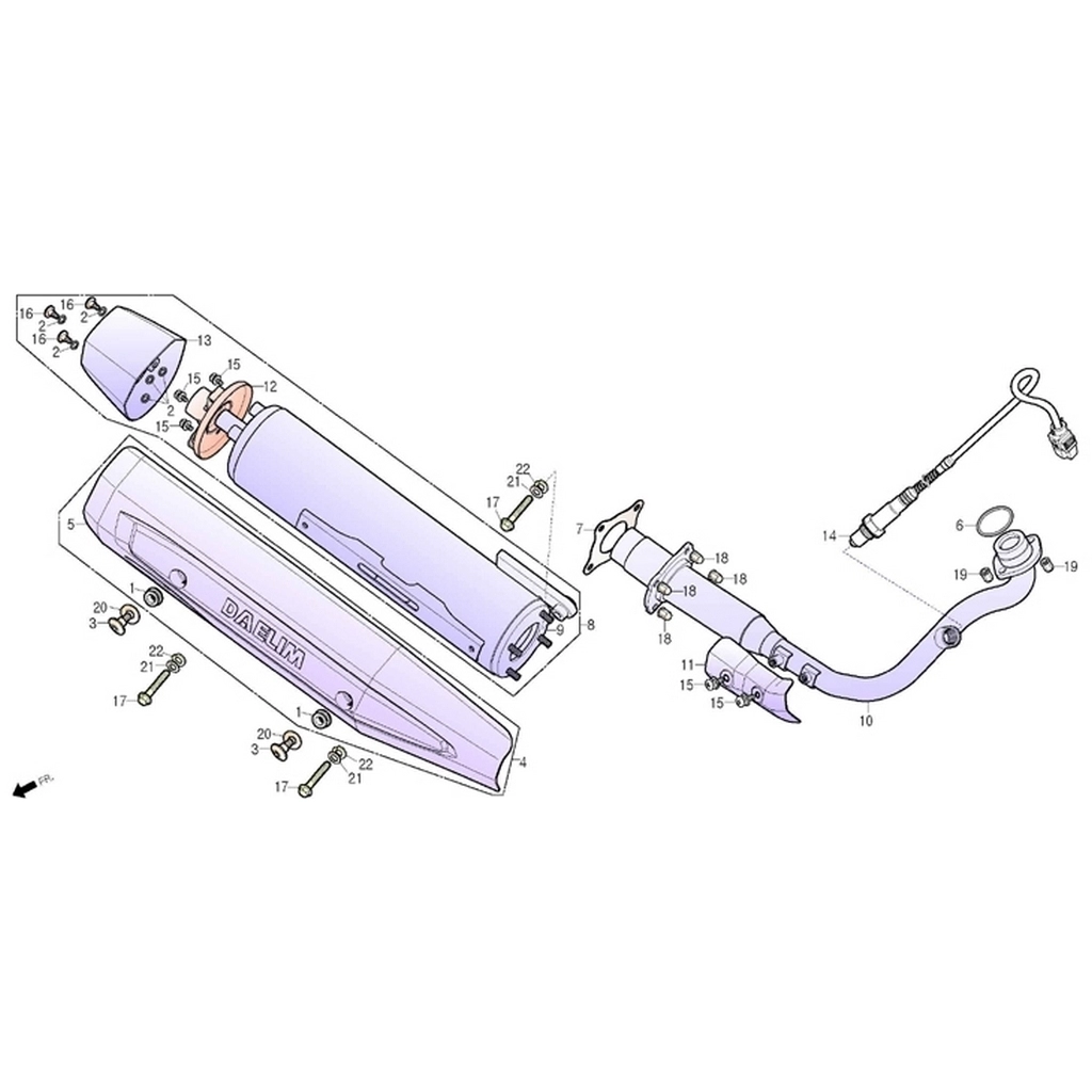 DAELIM SV250 (DL250-S3) EGZOZ SUSTURUCU #DL250-S3 F2008